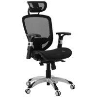 chaise de bureau tissu noir design burble