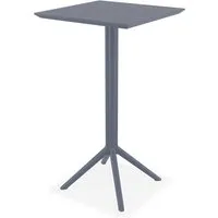 table haute pliable 'foly bar' gris foncé pour intérieur et extérieur