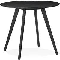 table de cuisine ronde 'midy' noire style scandinave - ø 90 cm