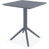 table de terrasse pliable 'foly' carrée gris foncé - 60x60 cm