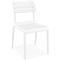 chaise de jardin 'chala' blanche en matière plastique