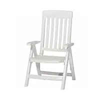 sieger 740/w kt palma fauteuil multi-positions dossier réglable résine de synthèse blanc 67 x 62 x 105 cm