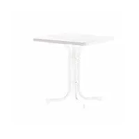 sieger 131/w table de jardin acier blanc 70 x 70 x 72 cm
