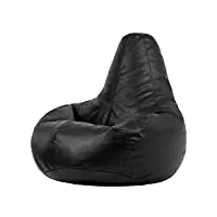 bean bag bazaar icon pouf fauteuil en similicuir, pouf de salon, pouf poire pour adultes