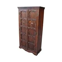 guru-shop armoire coloniale, armoire r356, bois, 180x90x40 cm, armoires