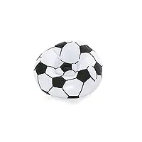 bestway 75010 fauteuil gonflable ballon de football up in & over 114 x 112 x 66 cm, noir et blanc