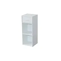 alsapan compo meuble de rangement 2 casiers + 1 tiroir bibliothèque etagères cubes blanc 31 x 29,5 x 80 cm