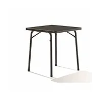 sieger 211/g table de jardin carré acier gris 70 x 70 cm