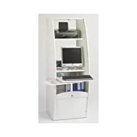 simmob - armoire informatique galbee largeur 60 cm - coloris - blanc