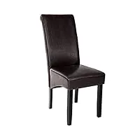 tectake chaise de salle à manger hauteur 106 cm chaises meuble - diverses couleurs au choix - (marron | no. 400555)