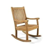 premier grade a teck en bois fauteuil à bascule – bois d'extérieur chaise à bascule