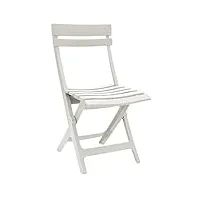 grosfillex chaise pliante miami, blanc, 50 x 42 x 80 cm