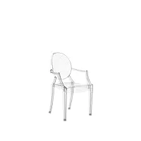 kartell - fauteuil enfant lou lou ghost plastique transparent