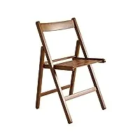 valdomo potager chaise pliante bois noyer 43 x 6,5 x 87 cm