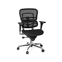 hjh office 652984 siège de direction ergohuman base tissu maille noir chaise/fauteuil de bureau ergonomique