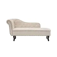 vidaxl chaise longue cuir artificiel canapé méridienne salon chambre maison