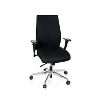 hjh office chaise de bureau pro-tec 250 fauteuil de bureau pivotant, ergonomique, hauteur réglable, tissu noir 608700