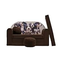pro cosmo enfant canapé lit futon meuble+pouf/repose-pied & oreiller (k7)