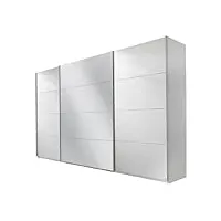 rauch armoire à portes coulissantes avec miroir 3 portes blanc alpin 315 x 210 x 62 cm