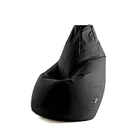 avalon jive pouf rembourré en tissu technique indéchirable, taille s moderne bag media noir