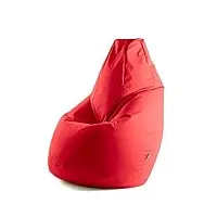 avalon jive pouf rembourré en tissu technique indéchirable, taille s moderne bag media rouge