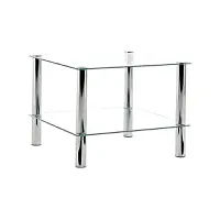 haku möbel table basse, métal, chrome, l 39 x p 39 x h 47 cm