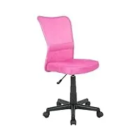 sixbros. chaise de bureau fauteuil de bureau rose h-298f/1412