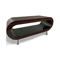 zespoke design retro noyer rayé et le café cerceau noir table/meuble tv différentes tailles