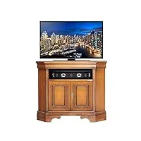 made in italy meuble tv d'angle 2 portes et niche