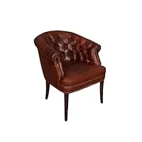 fauteuil club swindon motif vintage cigar chesterfield fauteuil en cuir véritable