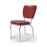 bel air lot de 2 chaises de cuisine, de salle à manger, de bureau, style années 50, ruby