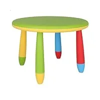mueblear 90050 table ronde pour enfant plastique vert 30 x 15 x 48 cm