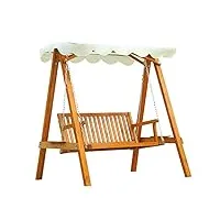 balancelle balancoire hamac banc fauteuil de jardin bois de pin 2 places charge max. 300kg