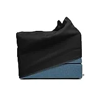 arketicom touf | pouf lit fauteuil pliable d'appoint cm 70x63x42 cm ouvert 190x63x14 + housse noir
