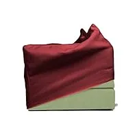 arketicom touf | pouf lit fauteuil pliable d'appoint cm 70x63x42 cm ouvert 190x63x14 + housse rouge bordeaux