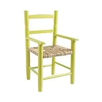aubry gaspard chaise enfant en bois laqué vert