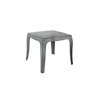 table design queen en plastique i table d'appoint carrée table d'extérieur empilable et résistante aux intempéries i couleur:, couleurs:noir