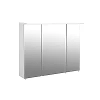 schildmeyer armoire à miroir, weiß, 100,5 x 16 x 72,5 cm