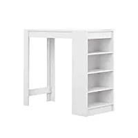 symbiosis aravis meuble bar blanc 115x50x102,7 cm