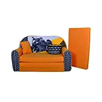 fortisline lit enfant fauteuils canapÉ sofa + pouf et coussin moto w319_06