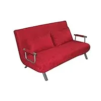 italform - 4033 - canapé-lit divan 2 places, rouge, 155 x 69 x (h) 83 cm