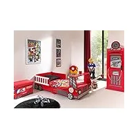 vipack sccotdft02 toddler fire truck lit enfant et gas pump armoire mdf rouge 70 x 140 cm