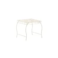 clp table de jardin carrée zarina | table de balcon de style nostalgique en fer hauteur 46 cm | table de terrasse à 4 pieds stable | meuble de jardin avec surface 45 x 45 cm en différentes couleurs blanc