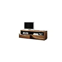 meuble tv 180x50cm - bois massif de palissandre laqué - duke #114