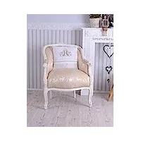 royal fauteuil à accoudoirs, fauteuil, fauteuil rembourré, fauteuil - bergere en confessionnal - avec royal ambiance im style rococo dans beige - palazzo exclusif