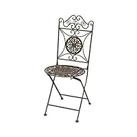 biscottini chaise pliante en fer forgé complet finition rouille antique diam.39x96 cm