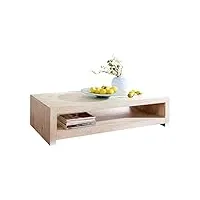 massivmoebel24.de table basse 135x70cm - bois massif d'acacia blanchi - nature white #11