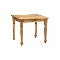 biscottini table salle à manger 90 x 78 x 90 cm | table cuisine rustique | table carrée salle à manger en bois massif