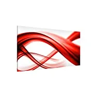 apalis 108823 tableau magnétique tableau mémo tableau magnétique design paysage métal acier motif mural, cuisine, bureau, élément rouge 37 x 78 cm