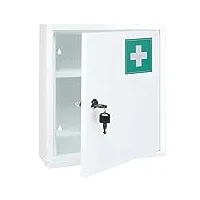 haushalt international unbekannt armoire à pharmacie en acier, 31.5 x 10 x 36 cm, blanc